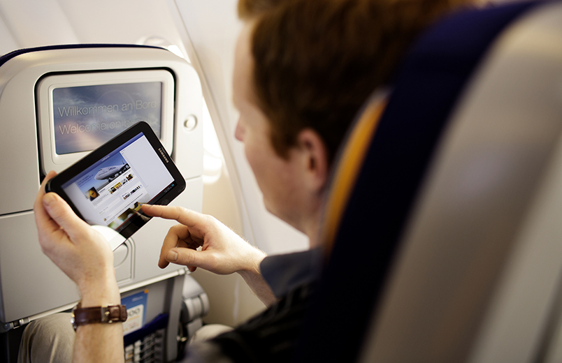 In-flight internet as a result of a strategic and commercial partnership between Inmarsat and Lufthansa.